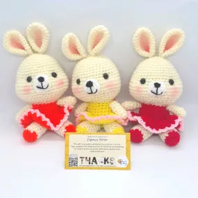 Hand Crocheted Bunny with Dress