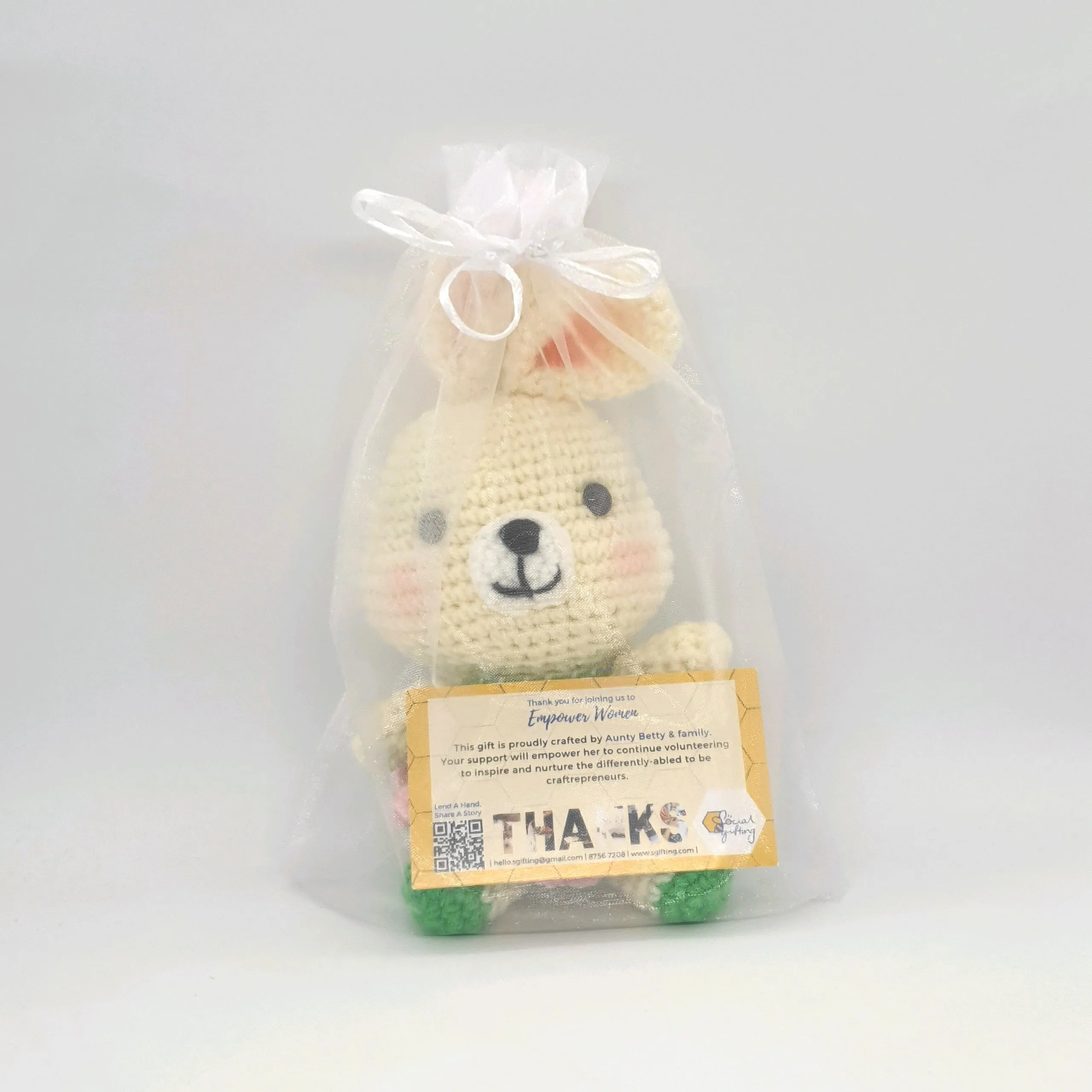 Hand Crocheted Bunny with Dress