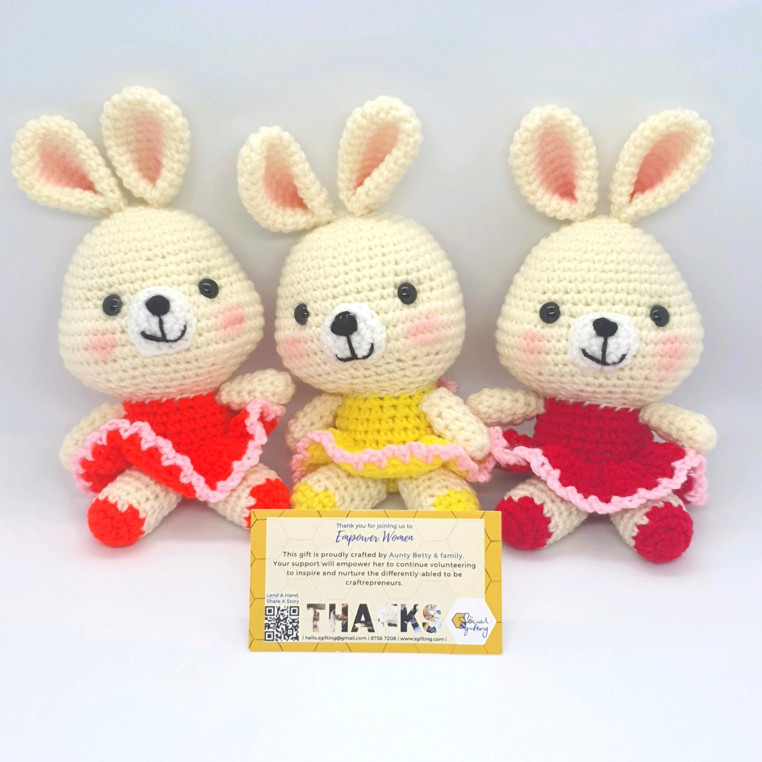 Hand Crocheted Bunny with Dress
