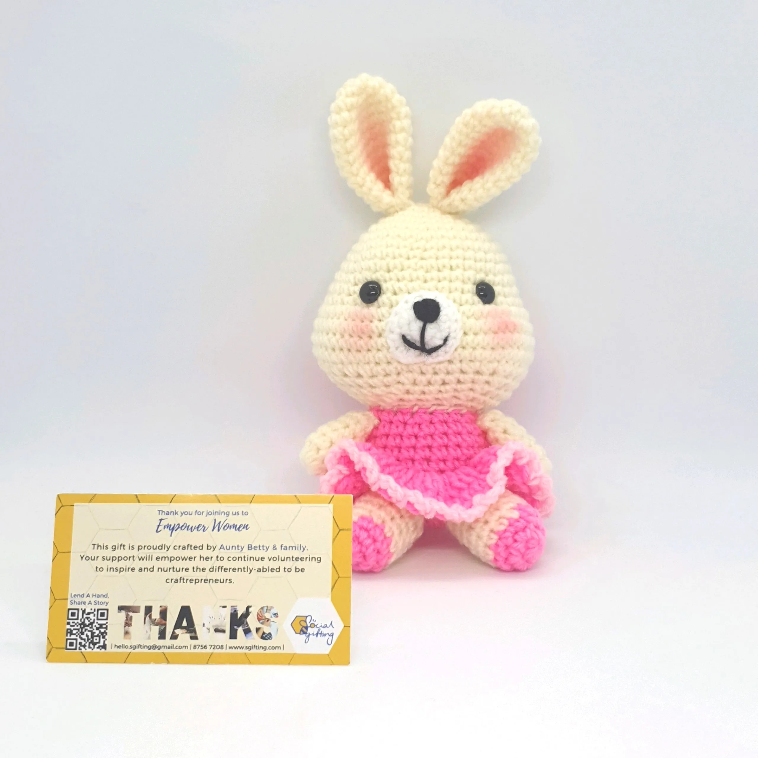 Hand Crocheted Bunny with Dress