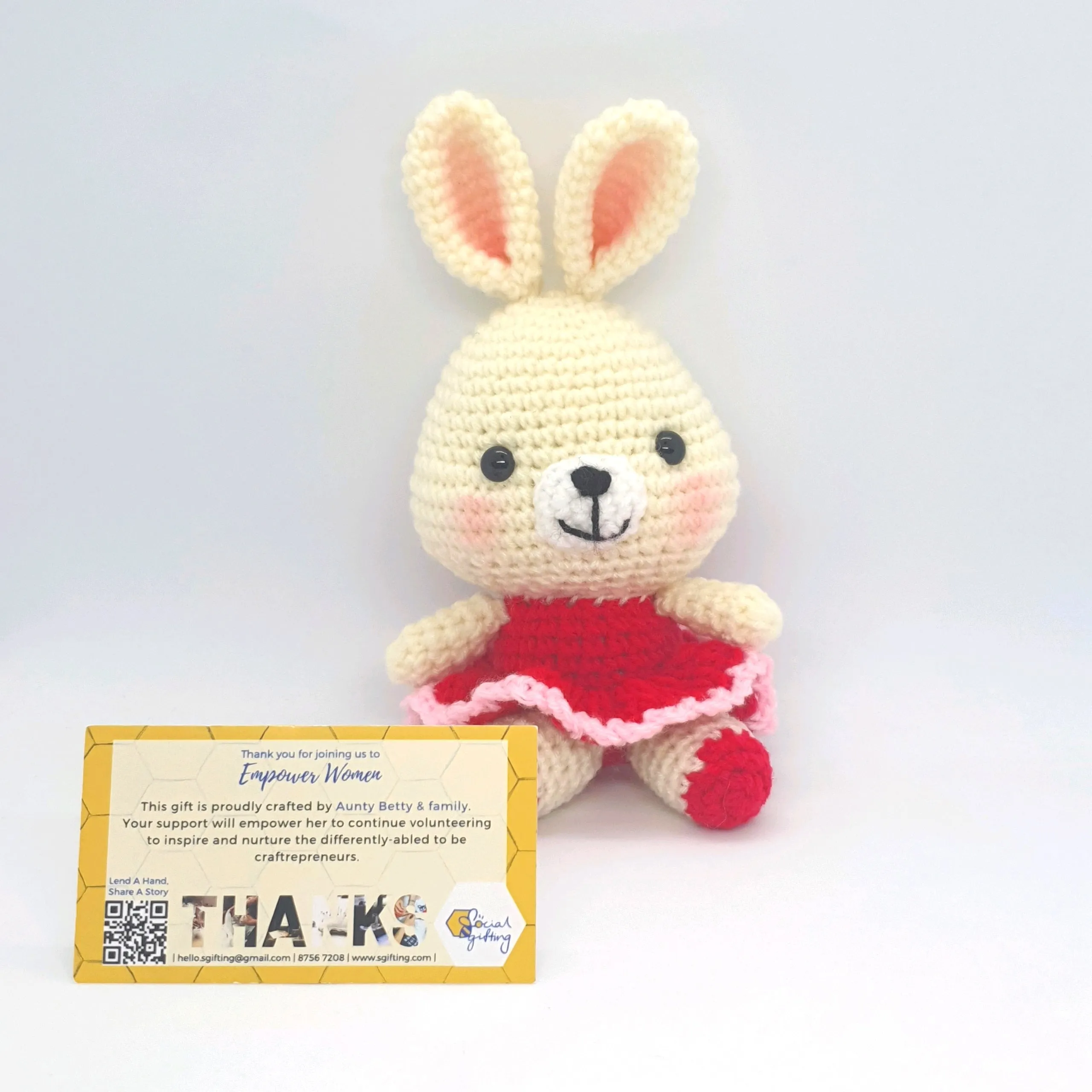 Hand Crocheted Bunny with Dress