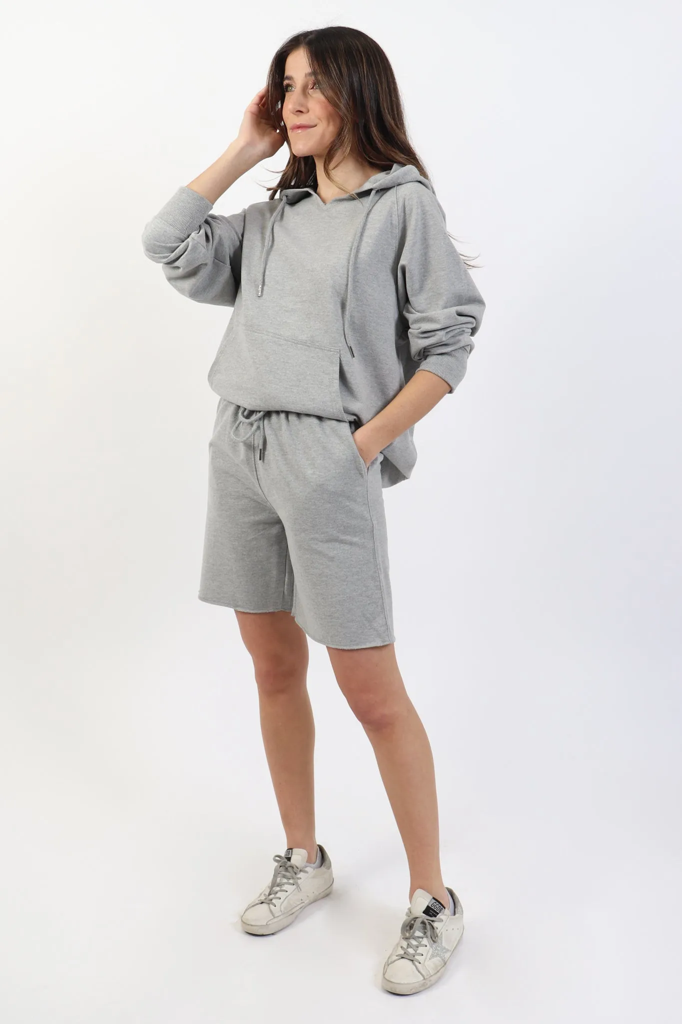 Heather Grey French Terry Bermuda Short