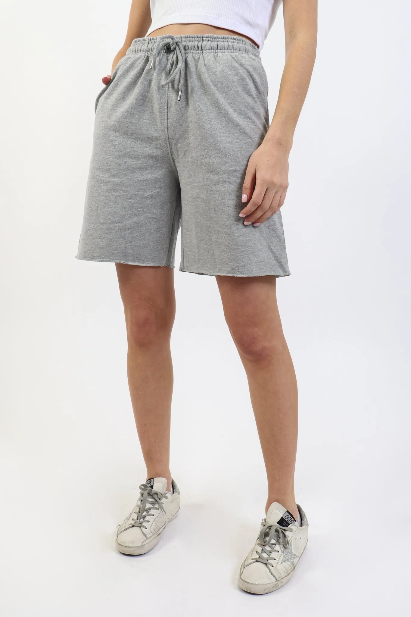 Heather Grey French Terry Bermuda Short