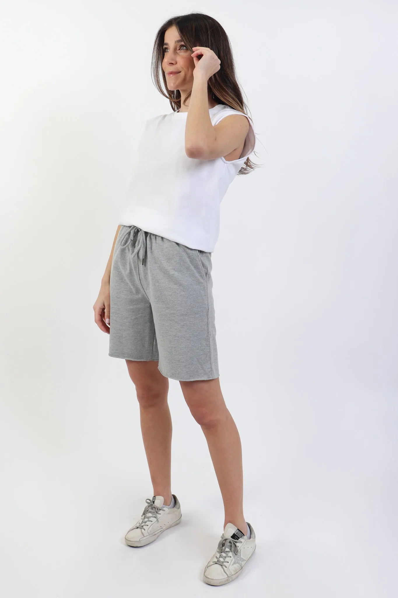 Heather Grey French Terry Bermuda Short