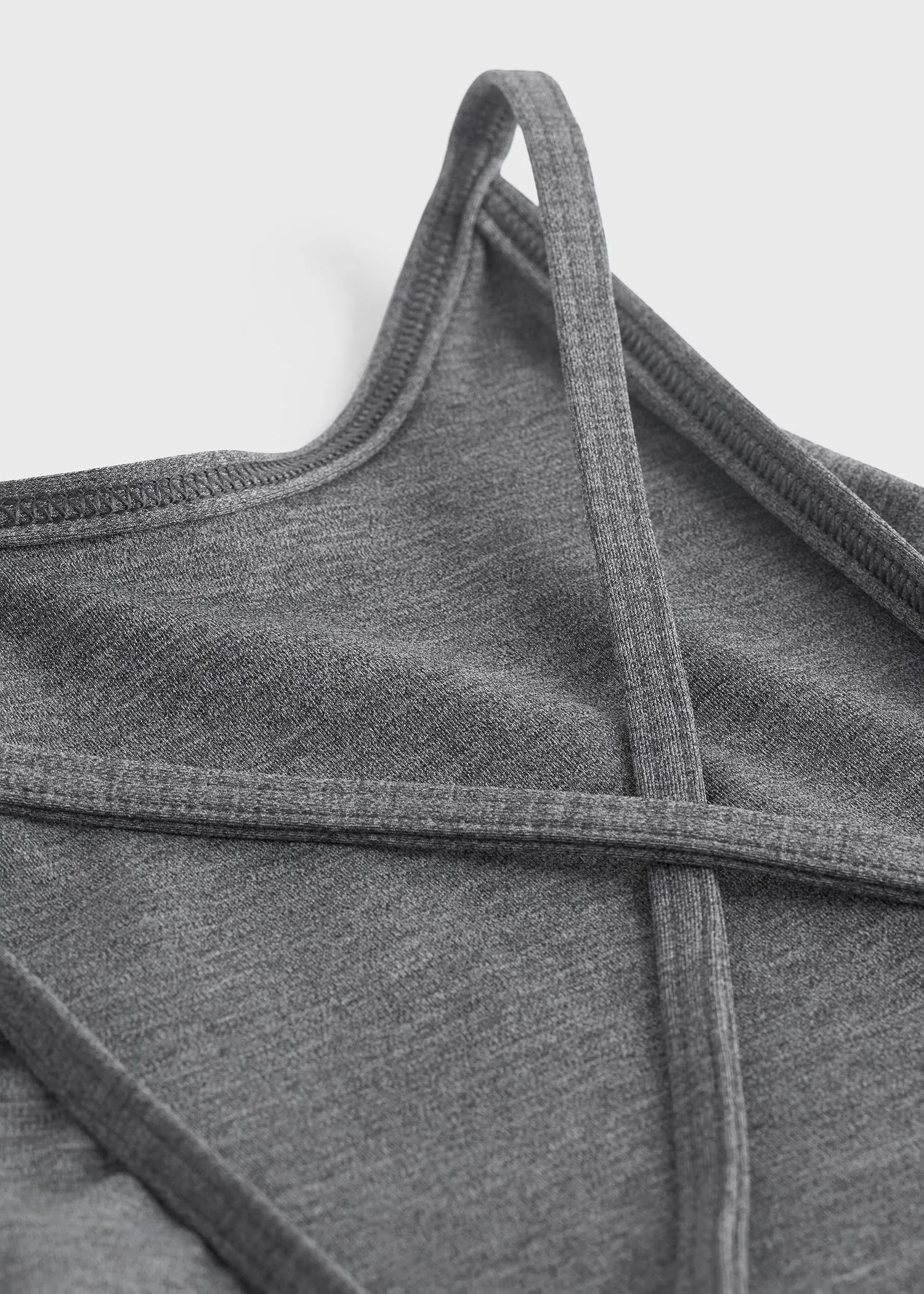 High neck swimsuit grey melange