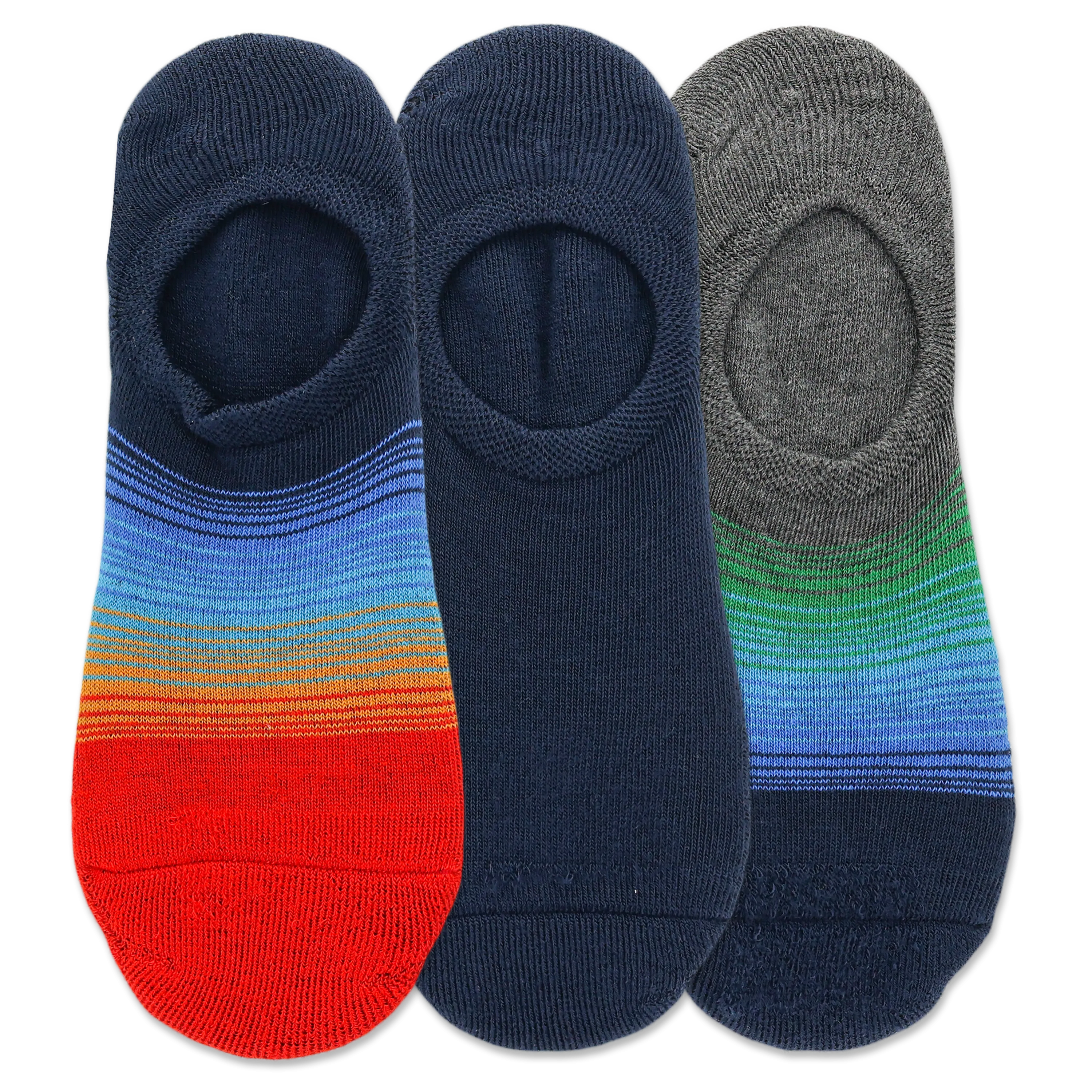 HOTSOX Men's Ombre Stripe Liner Sock
