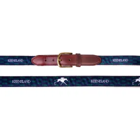 Keeneland Men's 1936 Navy Ribbon Belt