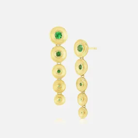 Long Drop Bezel Earrings