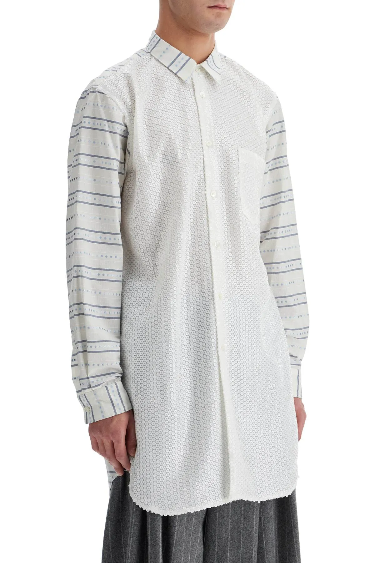 MAXI JACQUARD SHIRT WITH