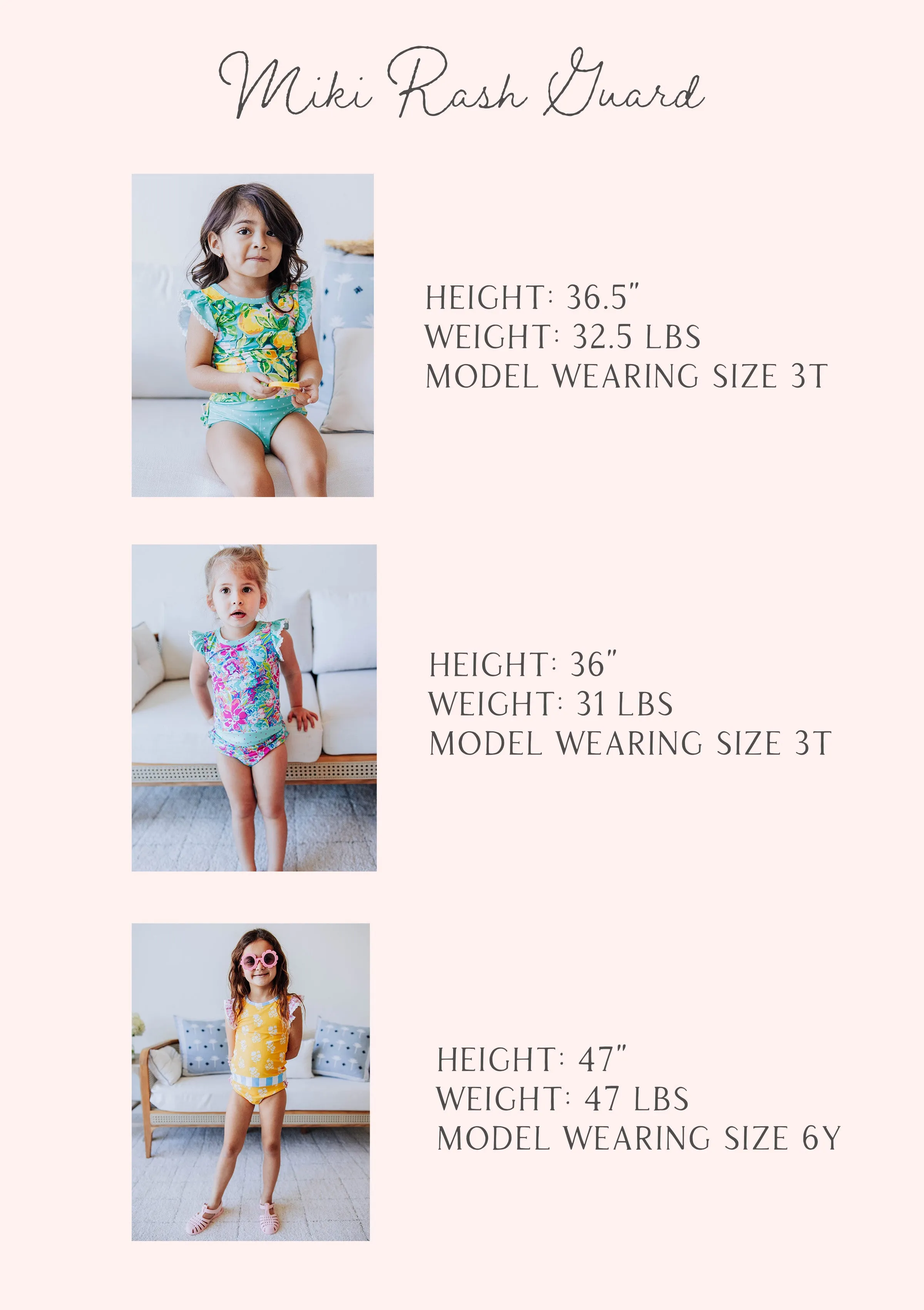 Miki Rash Guard - Pastel Carnations