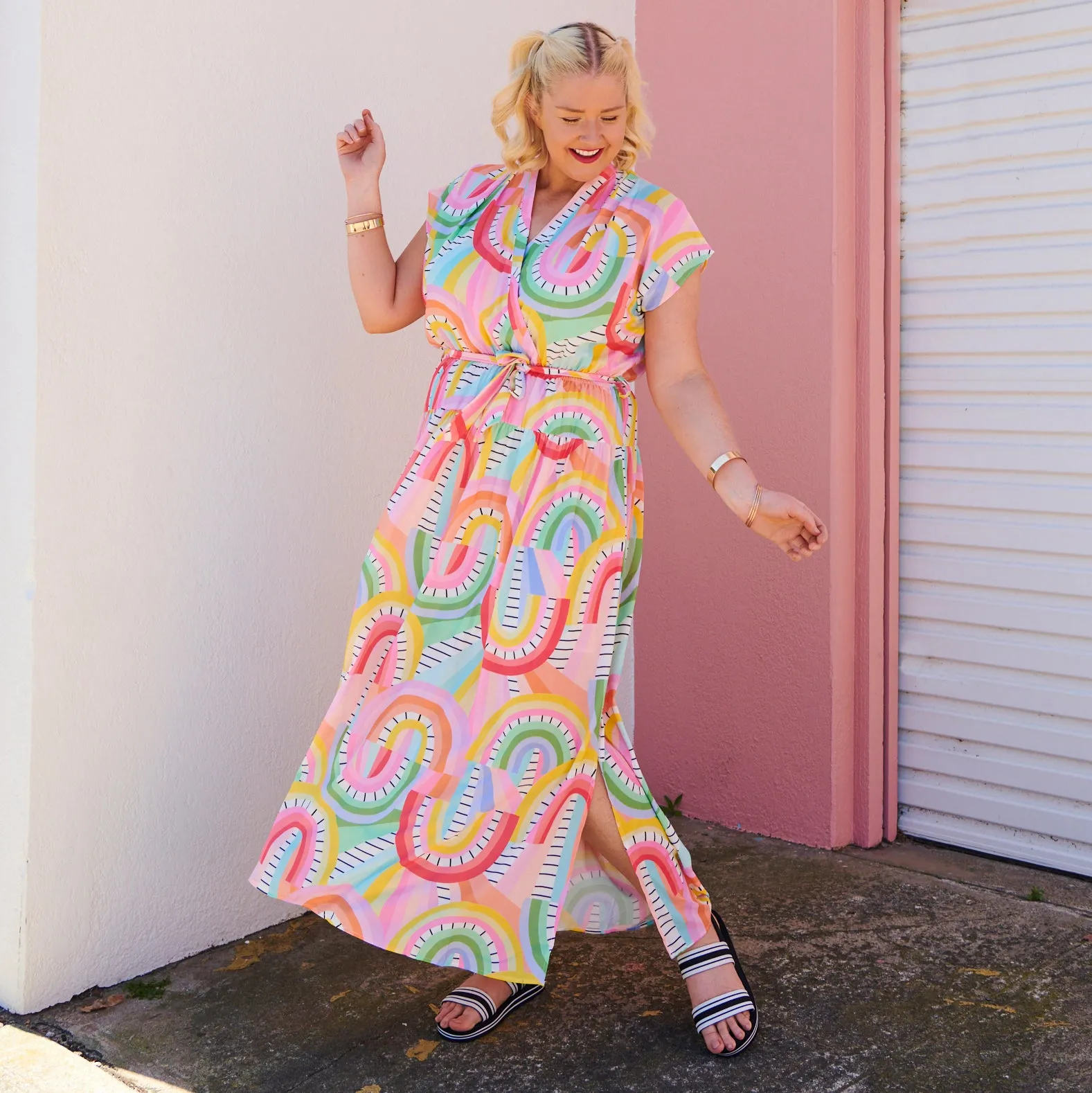 Miley Rainbow Vibing Maxi Dress