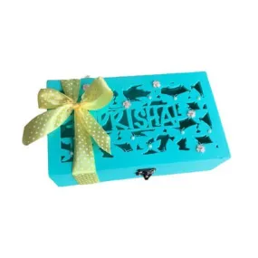 Mint Green Flutter Butterfly Keepsake Storage Box (Small)