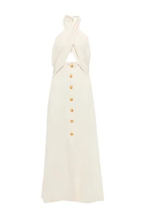 Nanushka Soffio Halterneck Dress - Creme