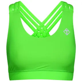 Neon Lime Cross Back Bra