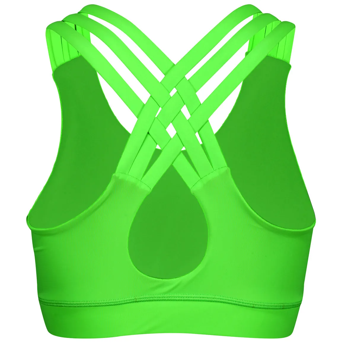 Neon Lime Cross Back Bra