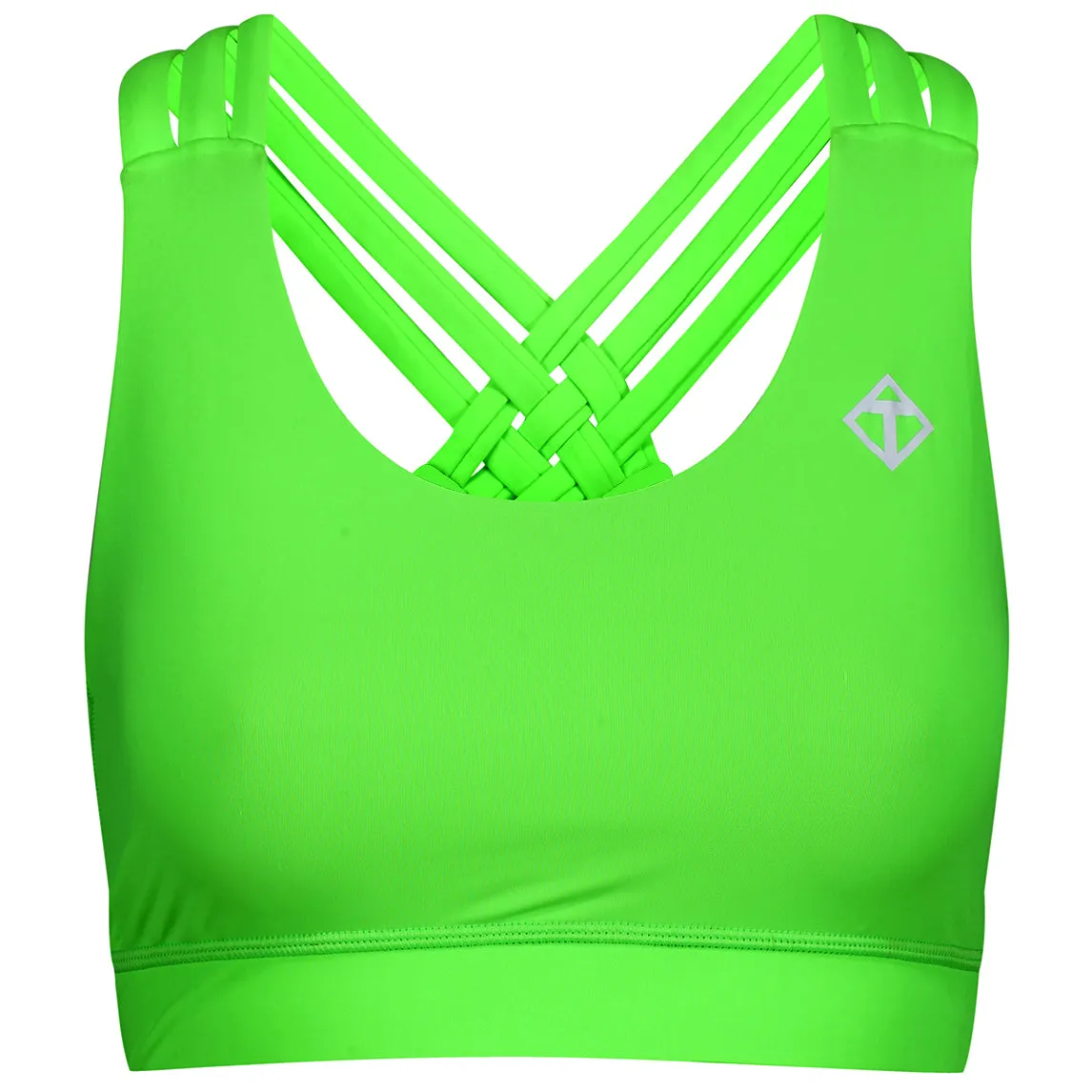 Neon Lime Cross Back Bra