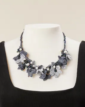 Pearl Bouquet Choker - Charcoal