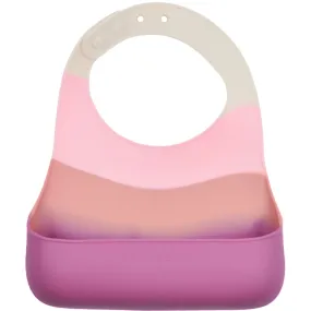 Silicone Bib | Color Splash Collection - Mauve Rose Ombre