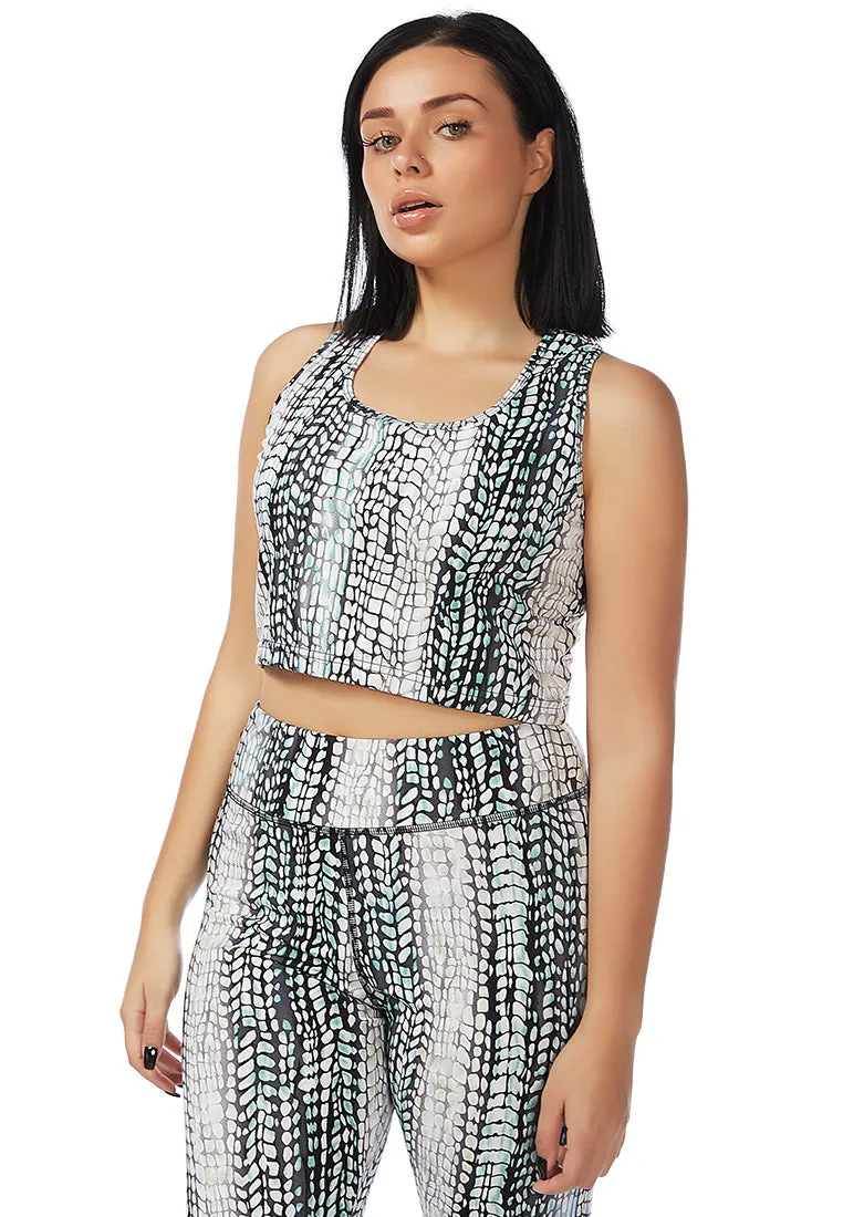 snake print yoga co-ord set