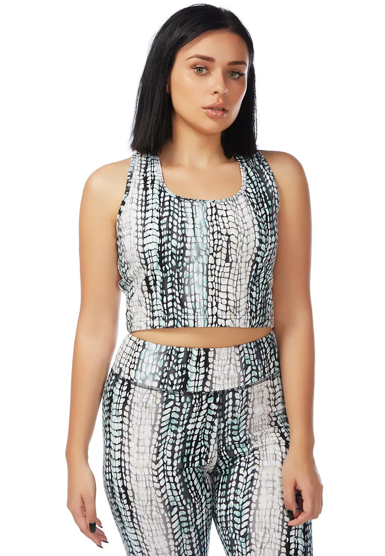 snake print yoga co-ord set