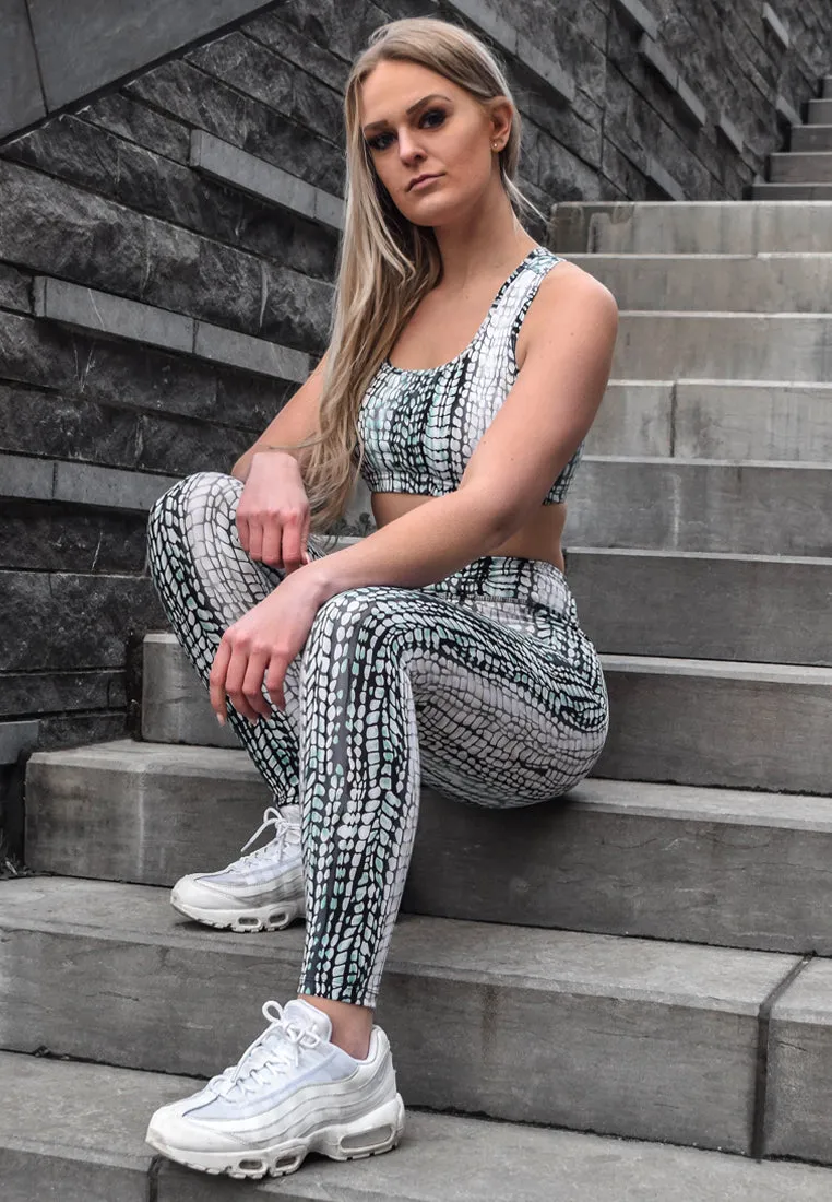 snake print yoga co-ord set