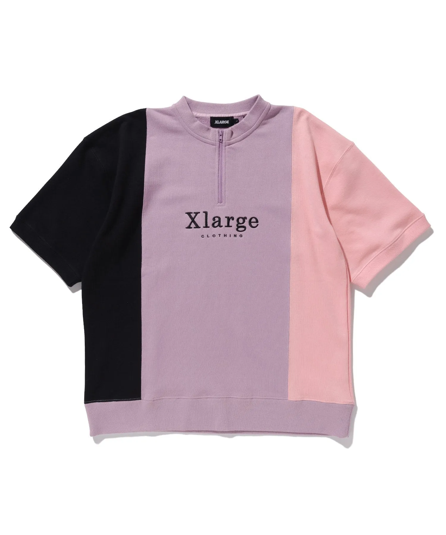 S/S COLORBLOCK HALF ZIP-UP SWEAT