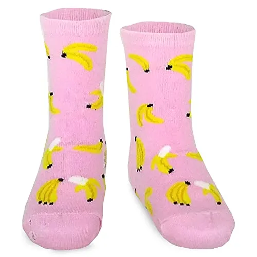 TeeHee Little Girls Cotton Basic Crew Socks 12 Pair Pack (K202627C)