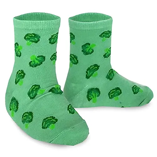 TeeHee Little Girls Cotton Basic Crew Socks 12 Pair Pack (K202627C)