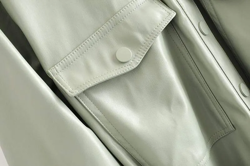 Women Motorcycle Leather Shirt