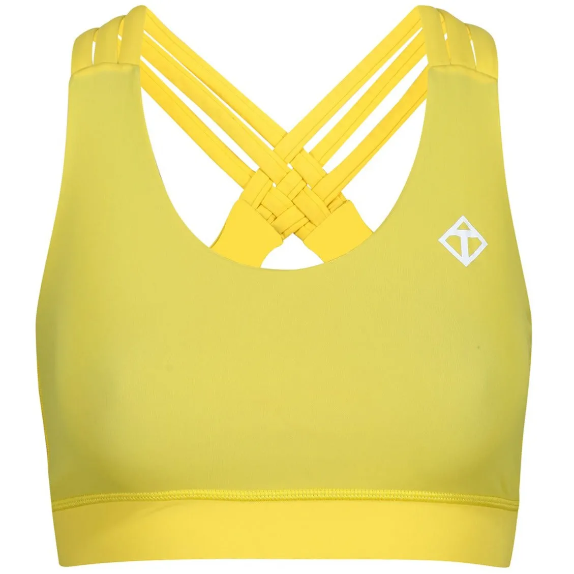 Yellow Cross Back Bra