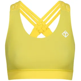 Yellow Cross Back Bra