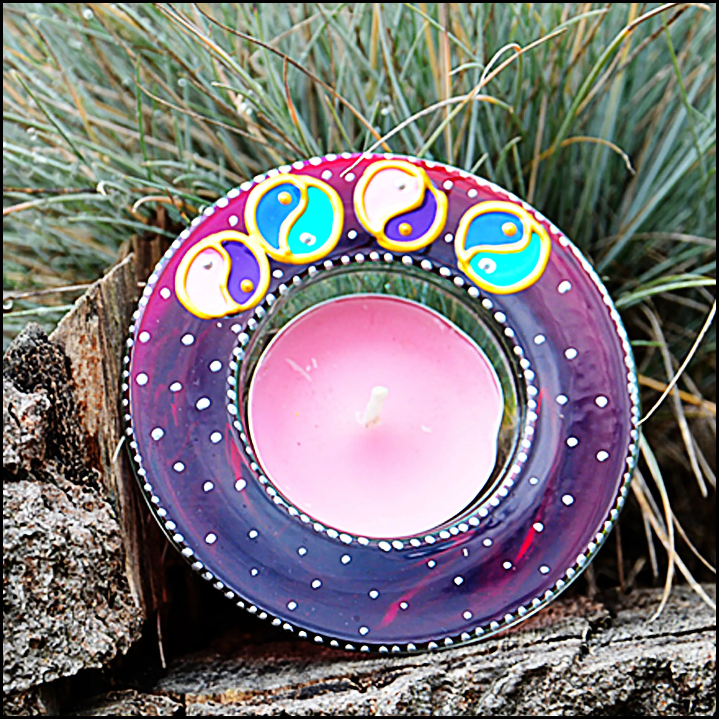 Yin Yang Personalised Balance Tealight Holder