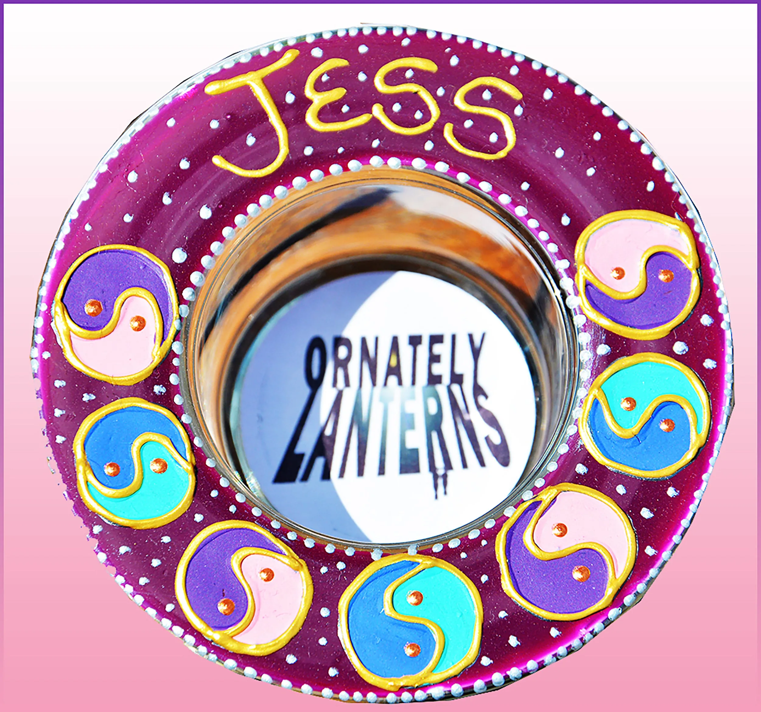Yin Yang Personalised Balance Tealight Holder